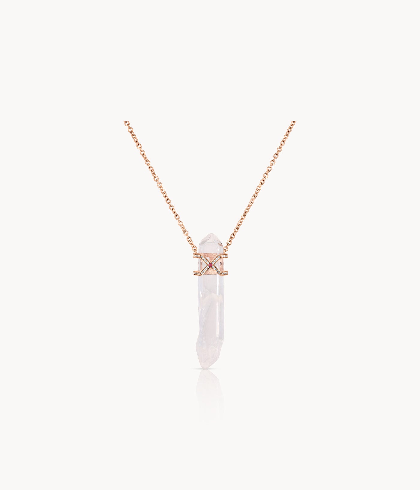Clear Quartz Crystal Necklace