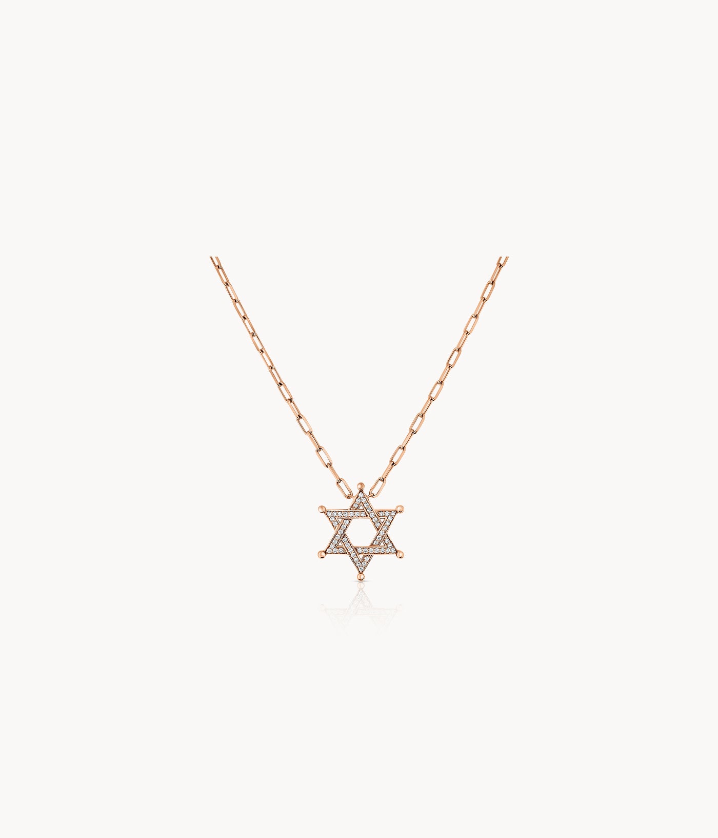 Diamond star Of David Necklace