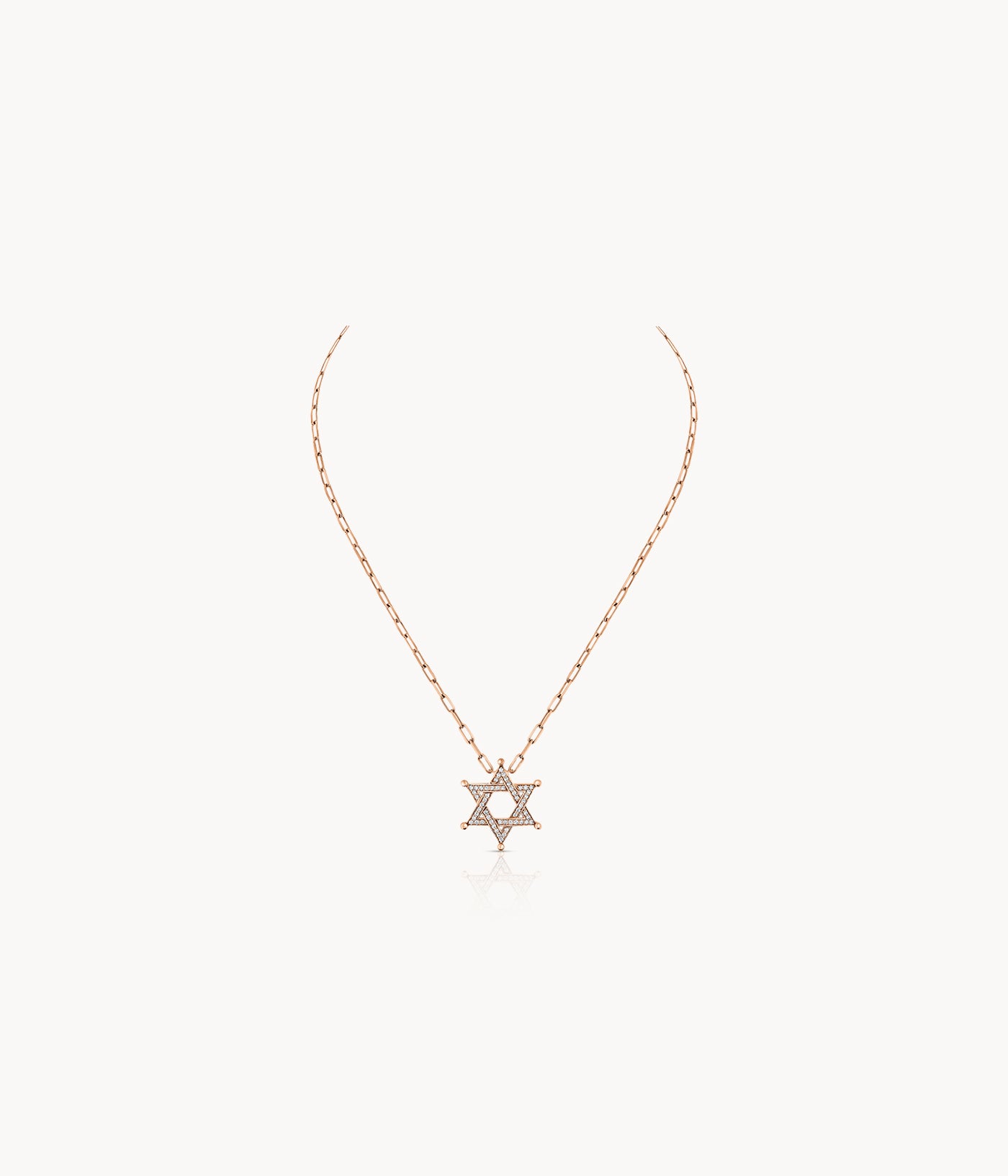 Diamond star Of David Necklace