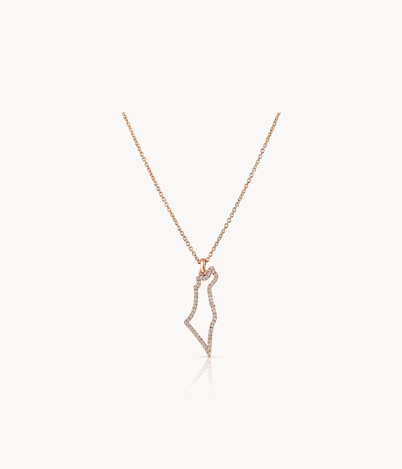 Small Map Of Israel Necklace