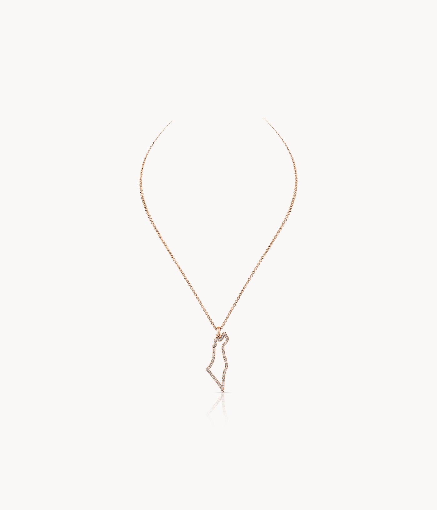 Small Map Of Israel Necklace