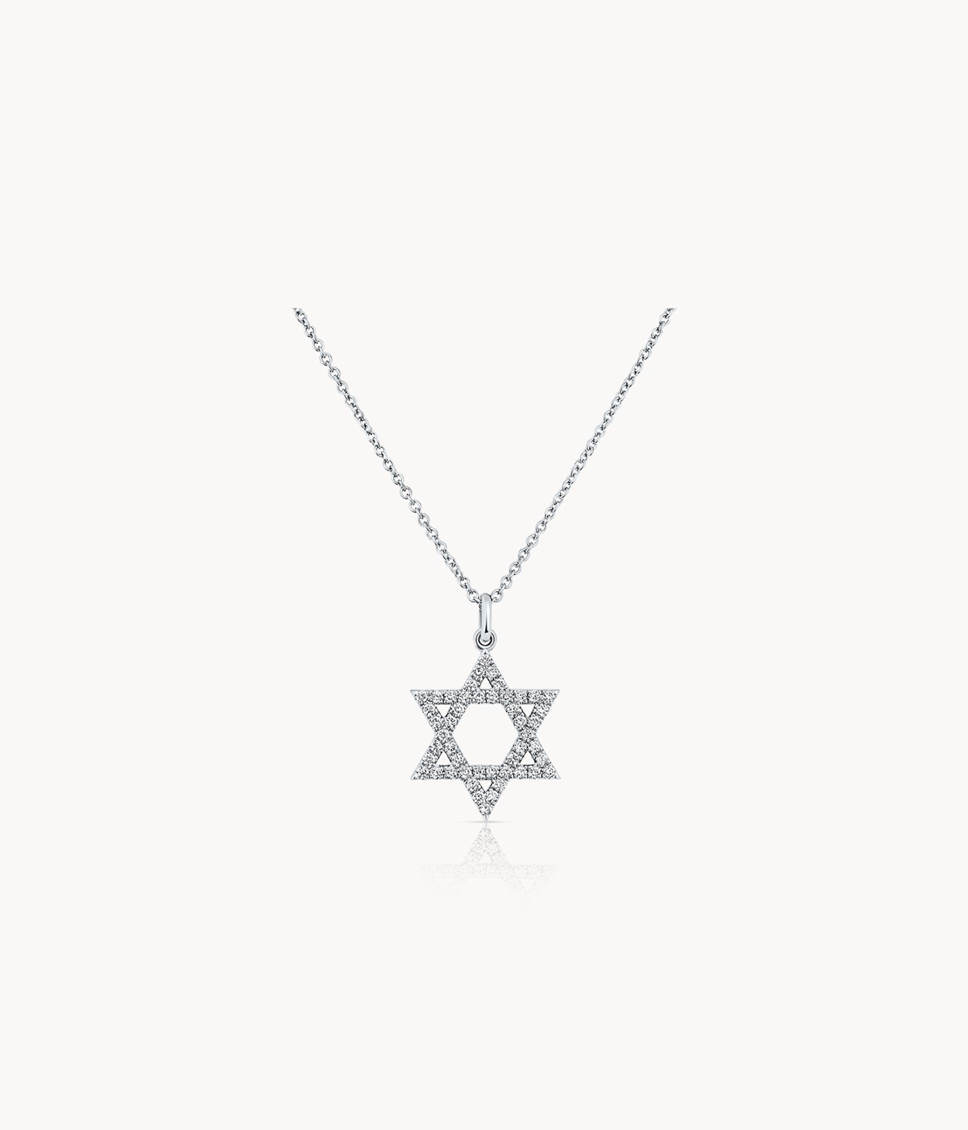 Diamond star Of David Necklace