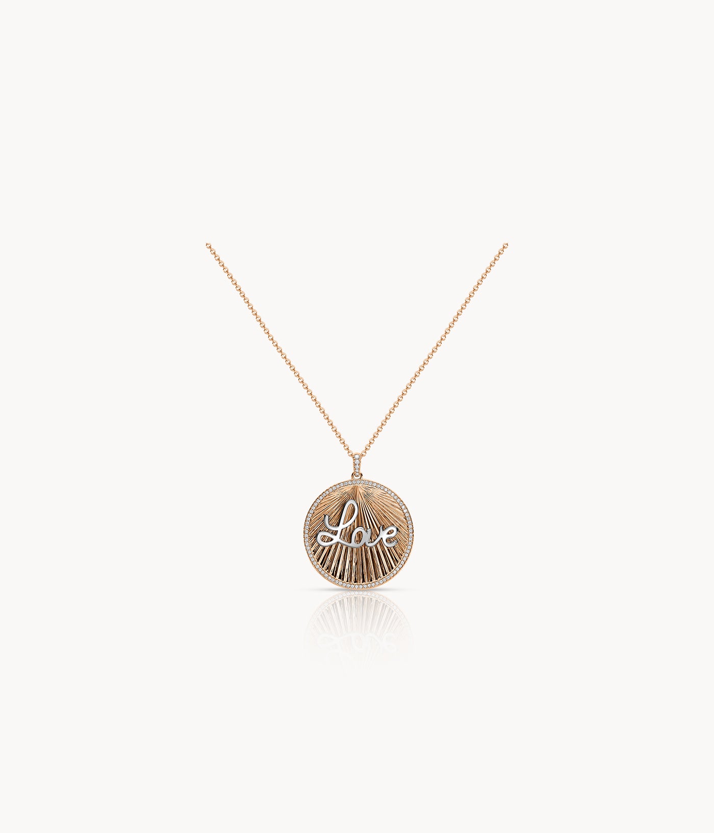 Love Medal And Diamond Necklace