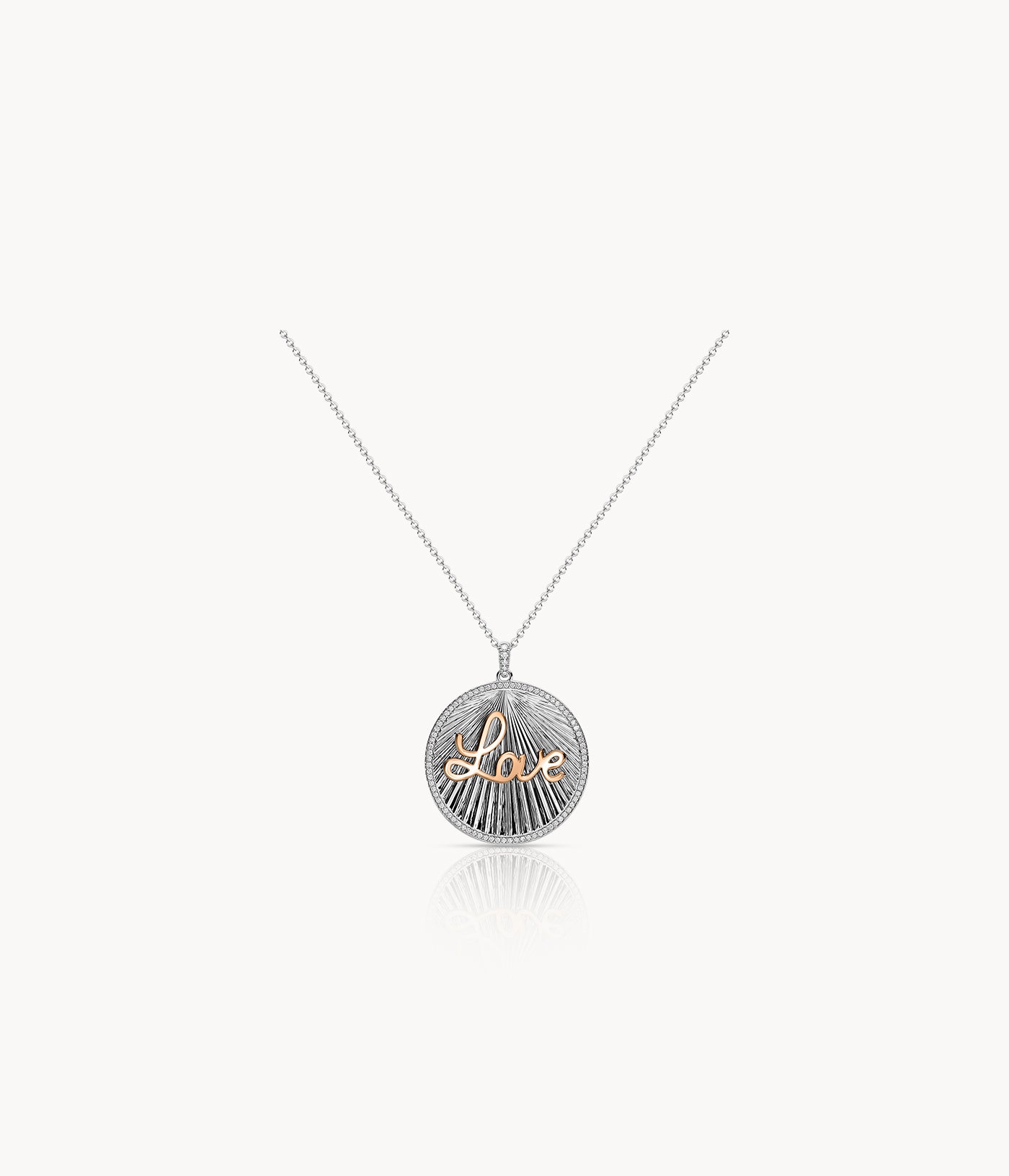 Love Medal And Diamond Necklace