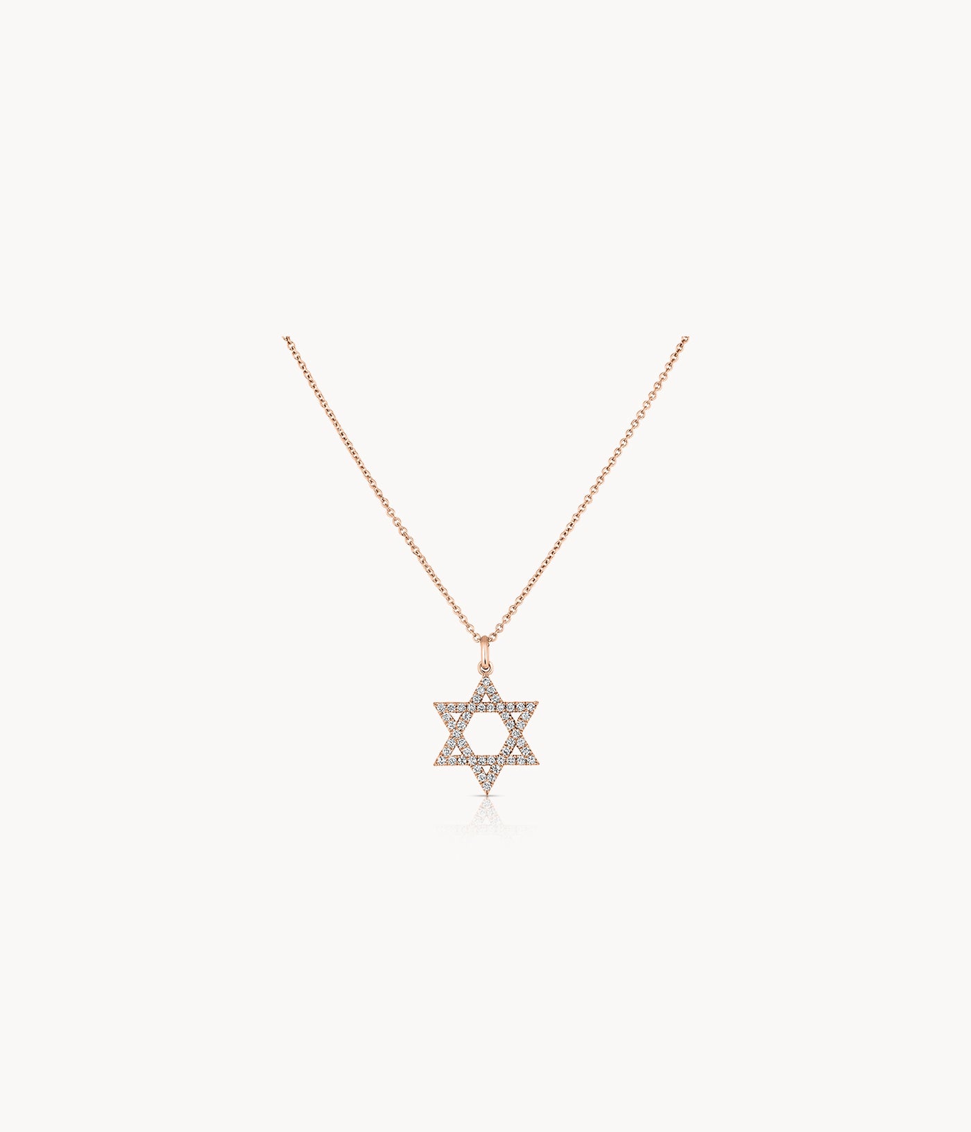 Diamond star Of David Necklace