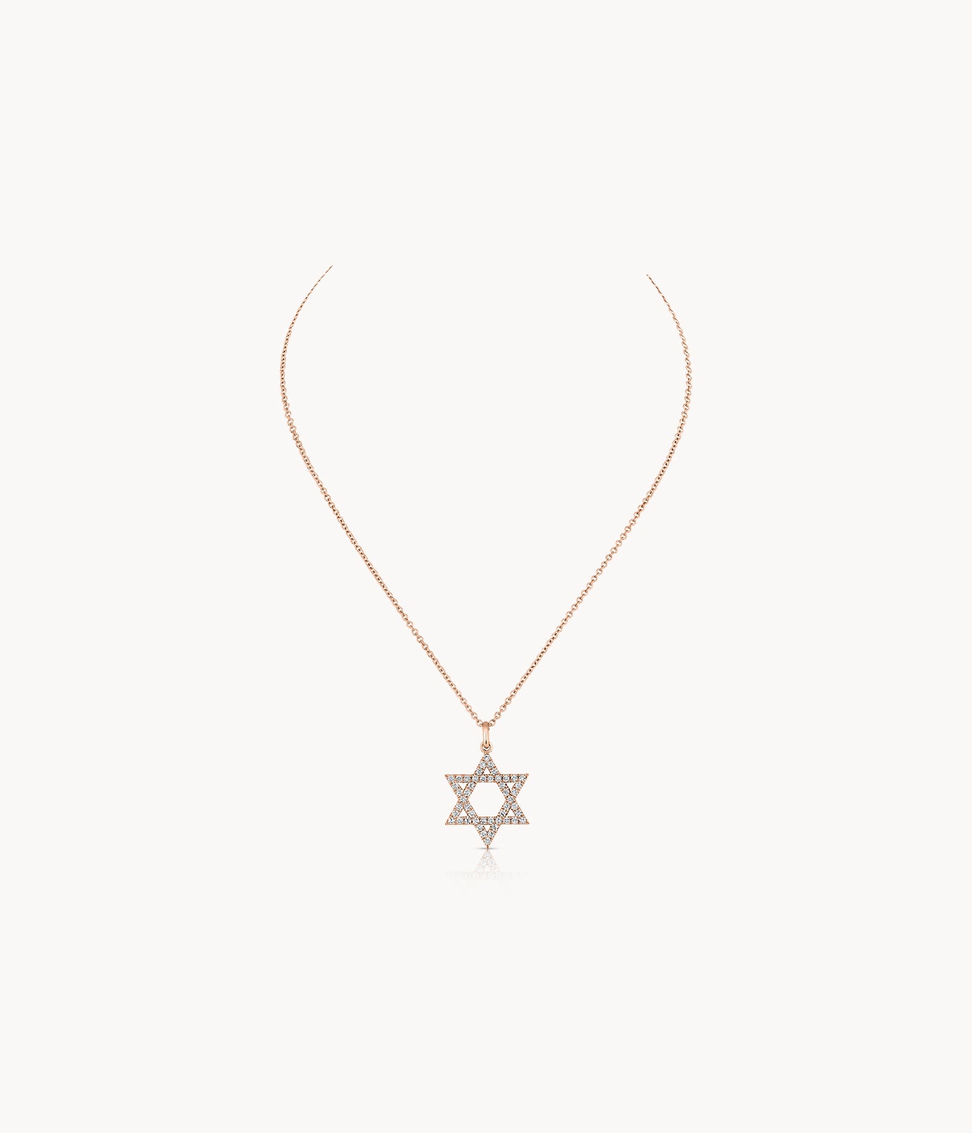 Diamond star Of David Necklace