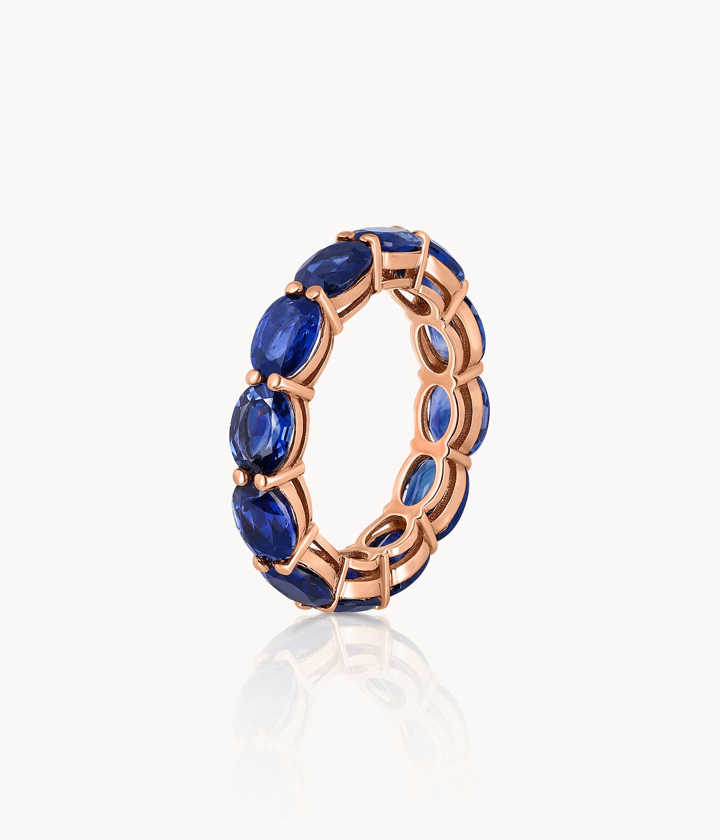 Ocean Blue Sapphire Eternity Ring