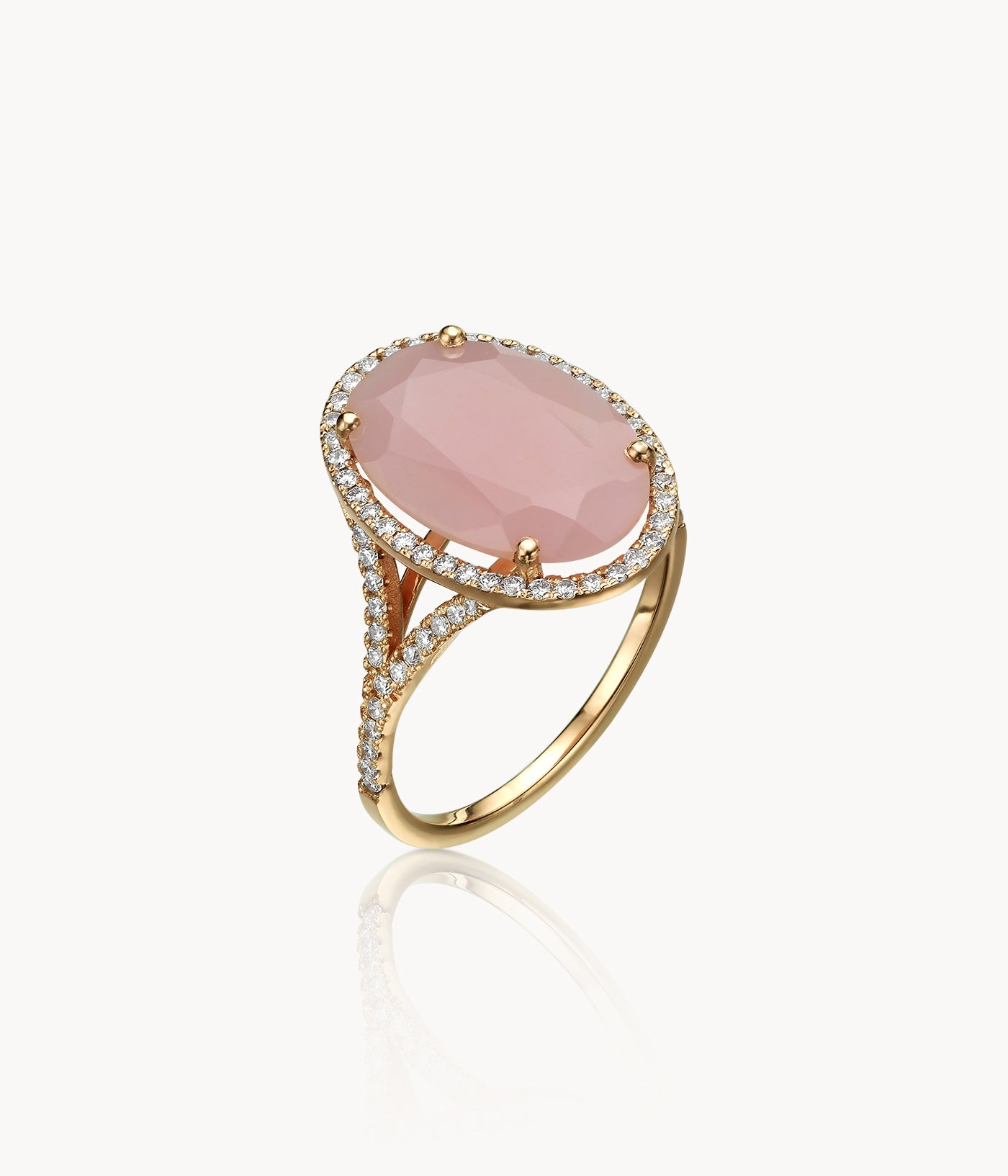 Rose Quartz Solitaire Ring