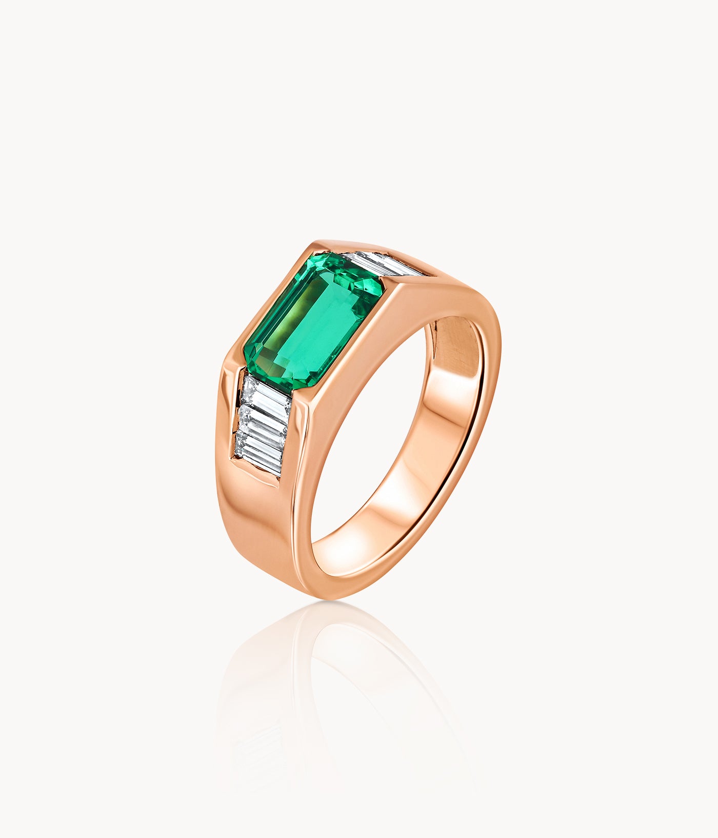 Emerald Baguette Ring