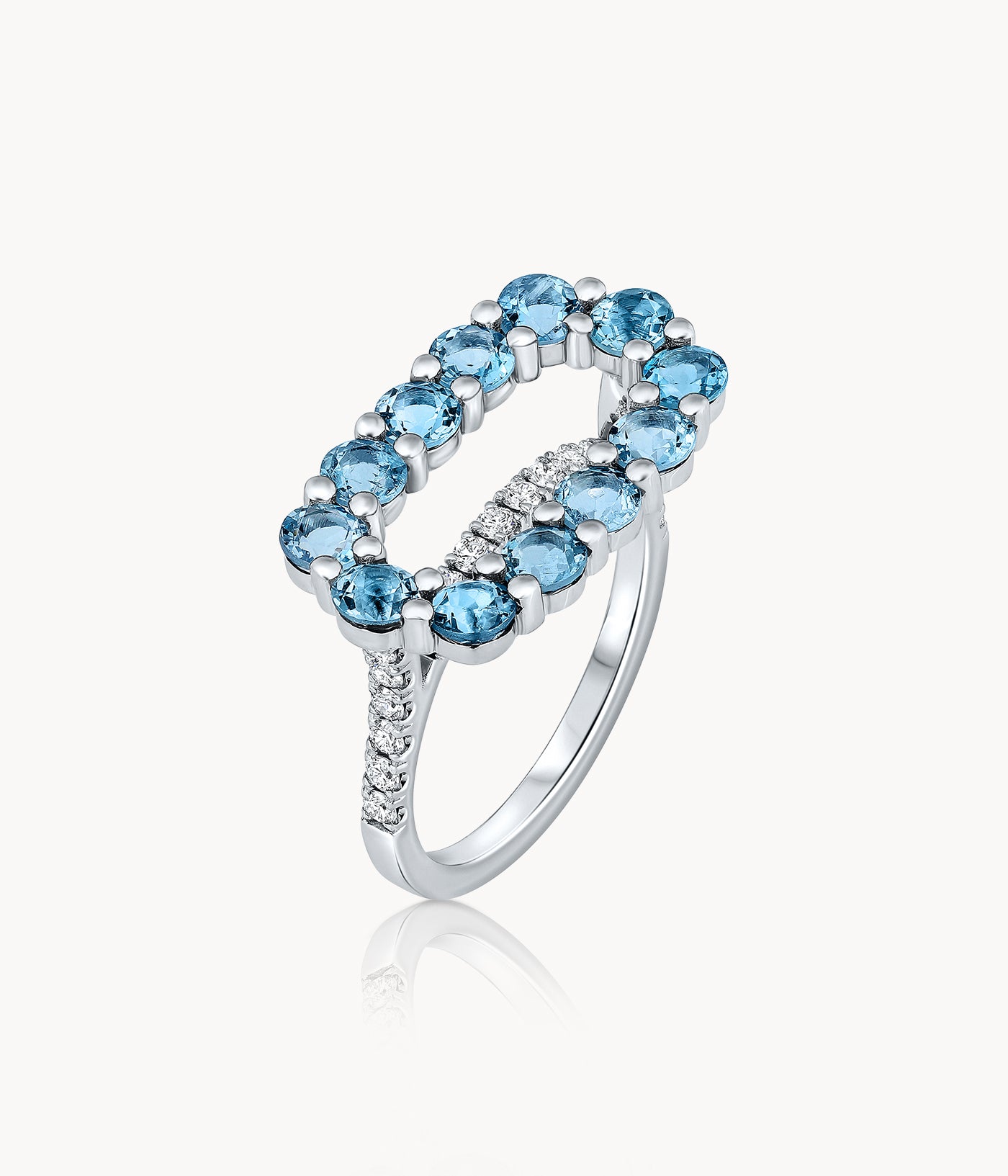 Aquamarine Rectangle Ring