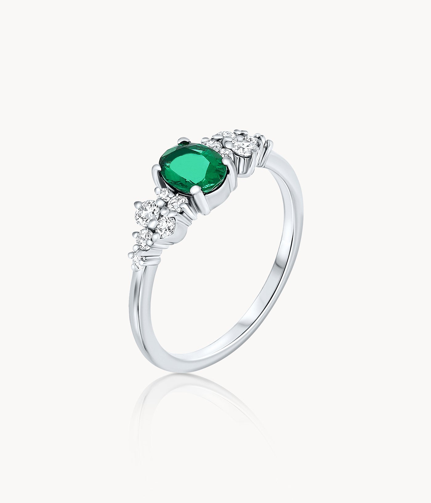 Emerald And Diamond Ring