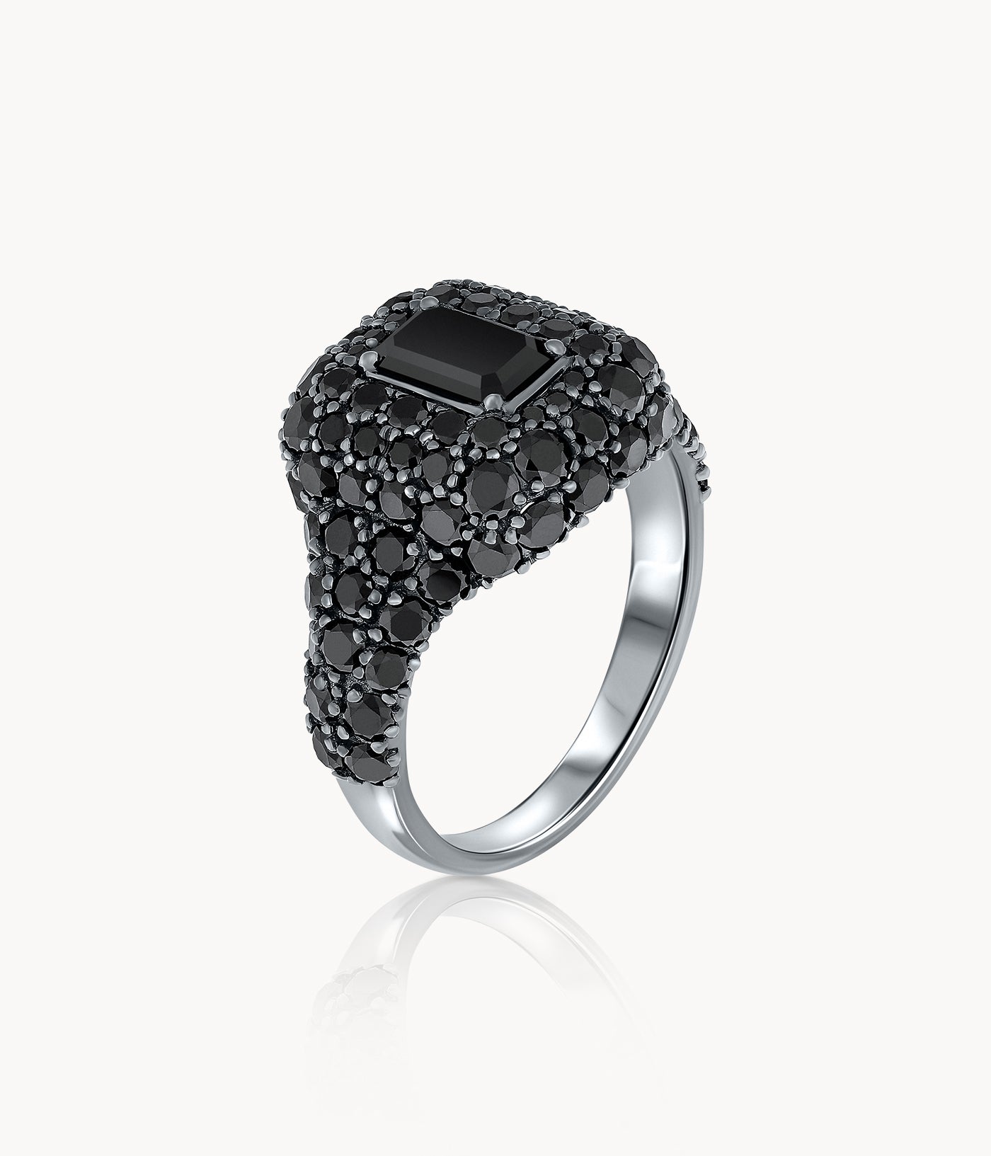 Black Diamond Pinky Ring