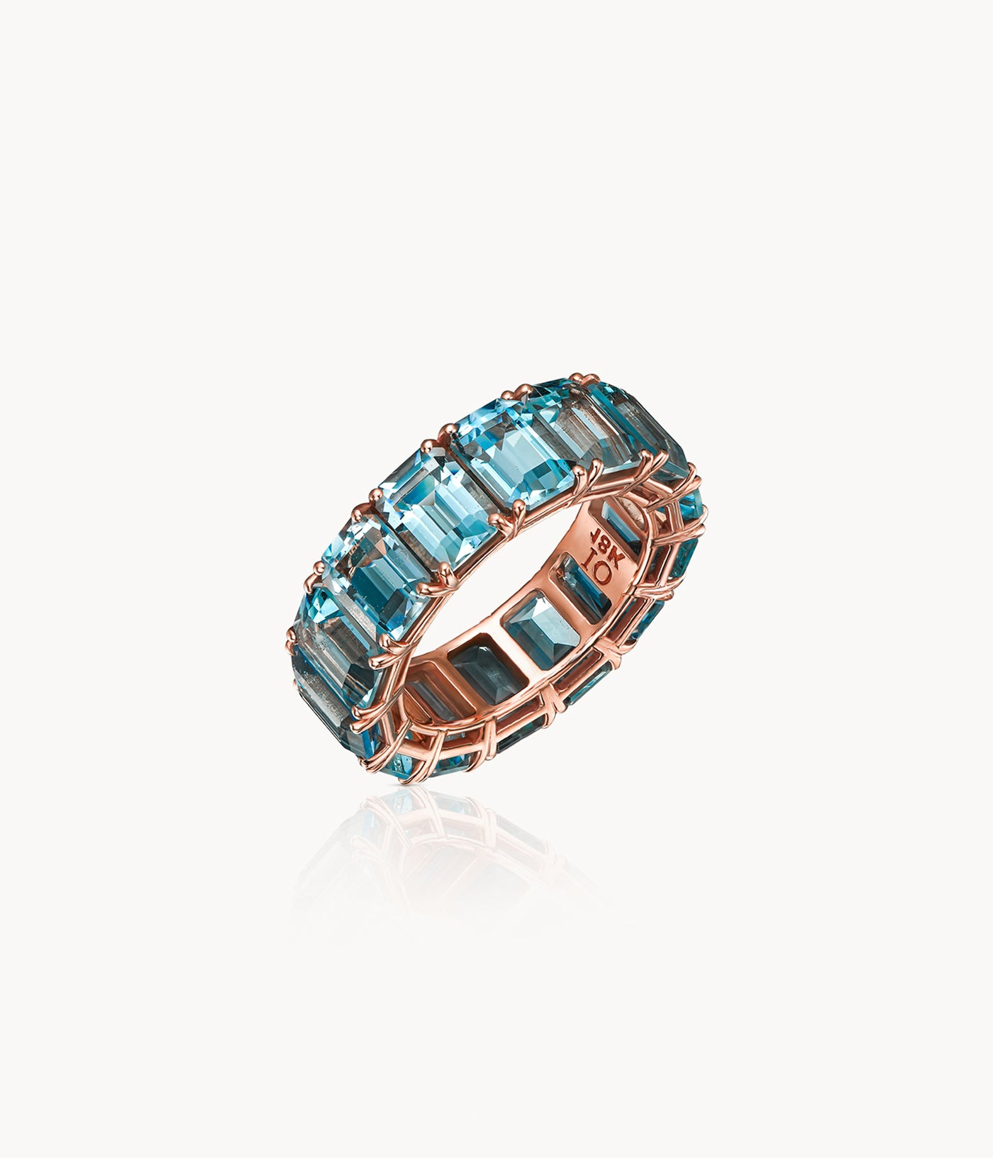 Aquamarine Eternity Ring