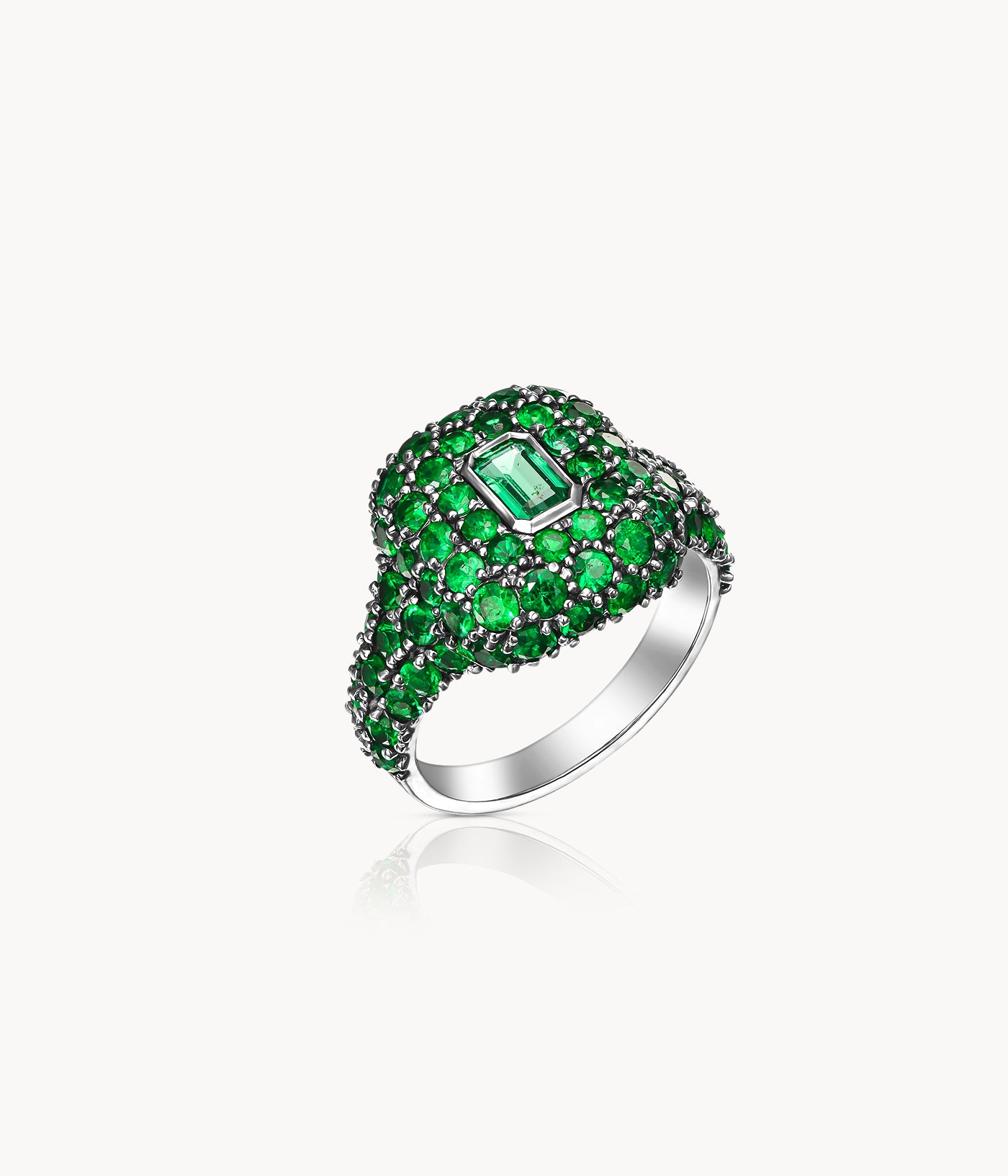 Emerald Pinky Ring