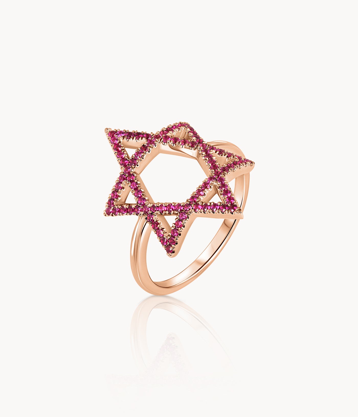 Ruby Star Of David Ring