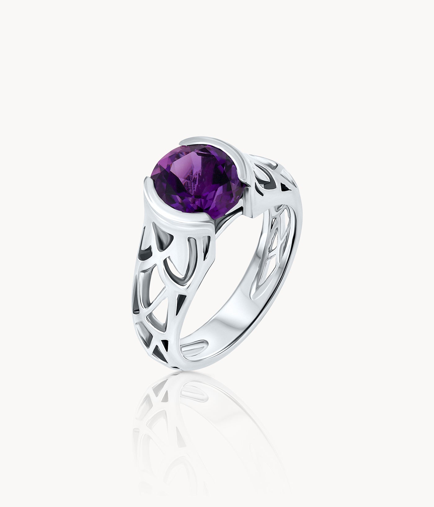 Amethyst Net Ring