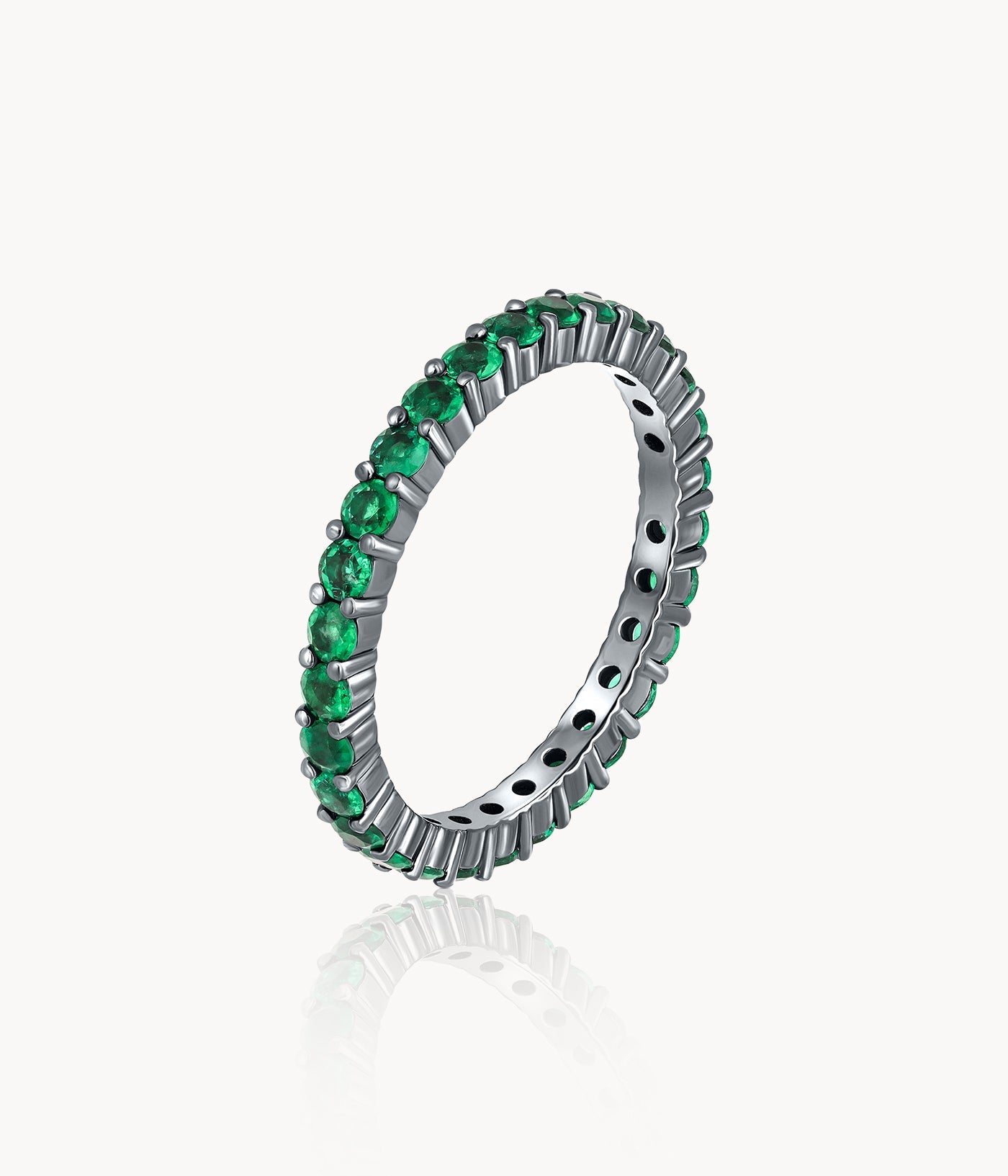 Round Emerald Eternity Ring