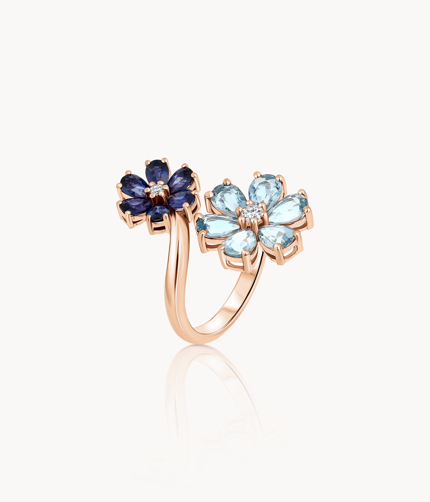 Two Flowers Ring