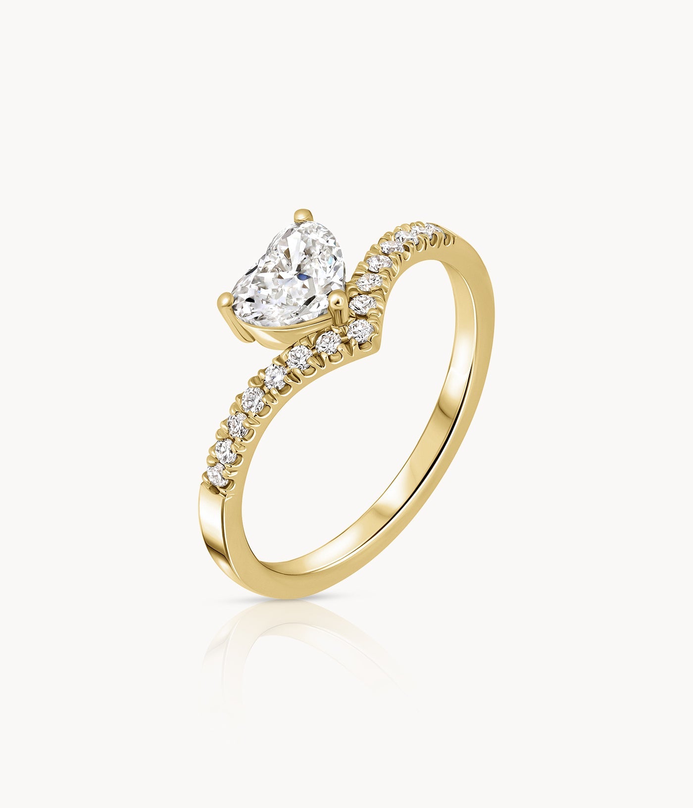 Heart-Shaped Diamond Engagement Ring