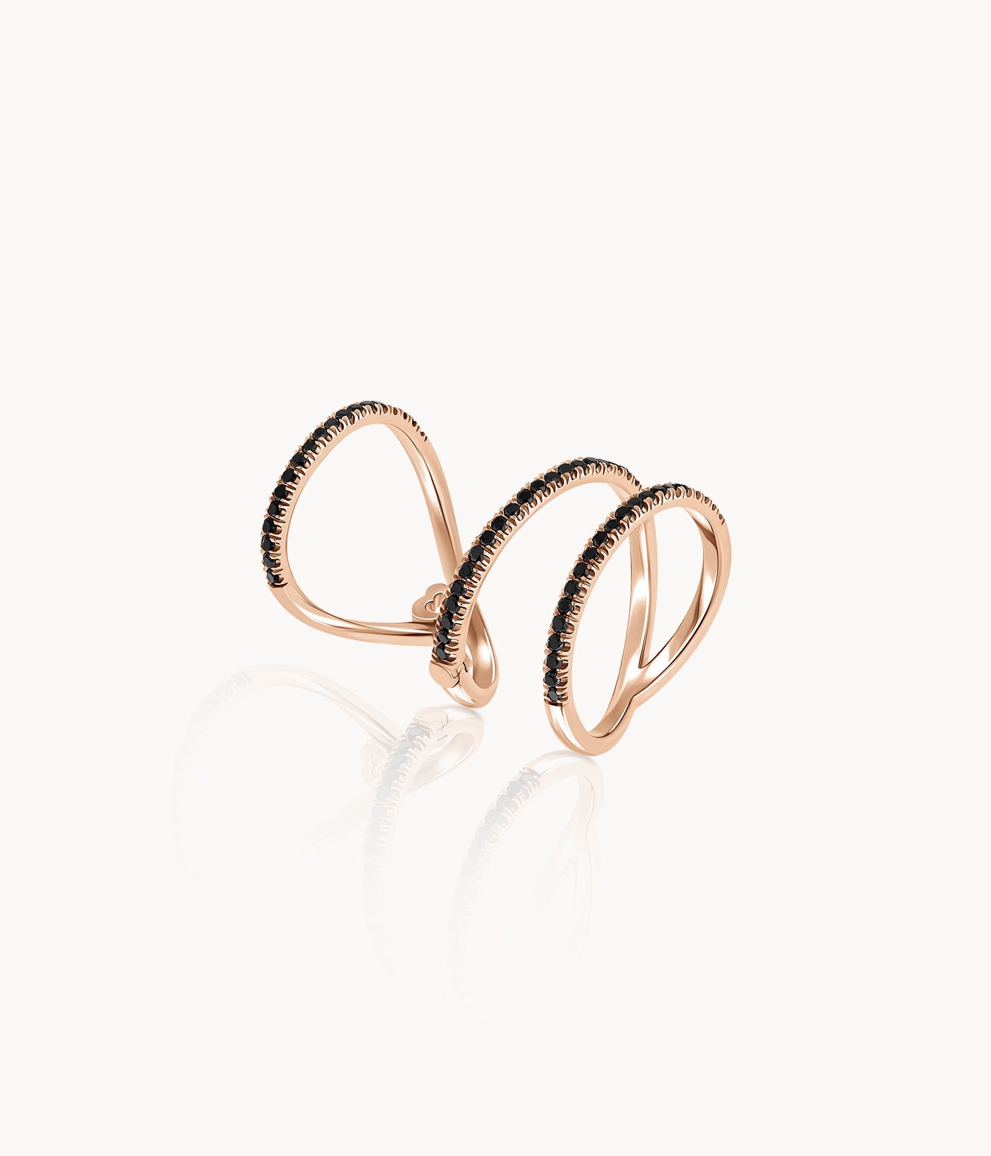 Black Diamond Spiral Ring