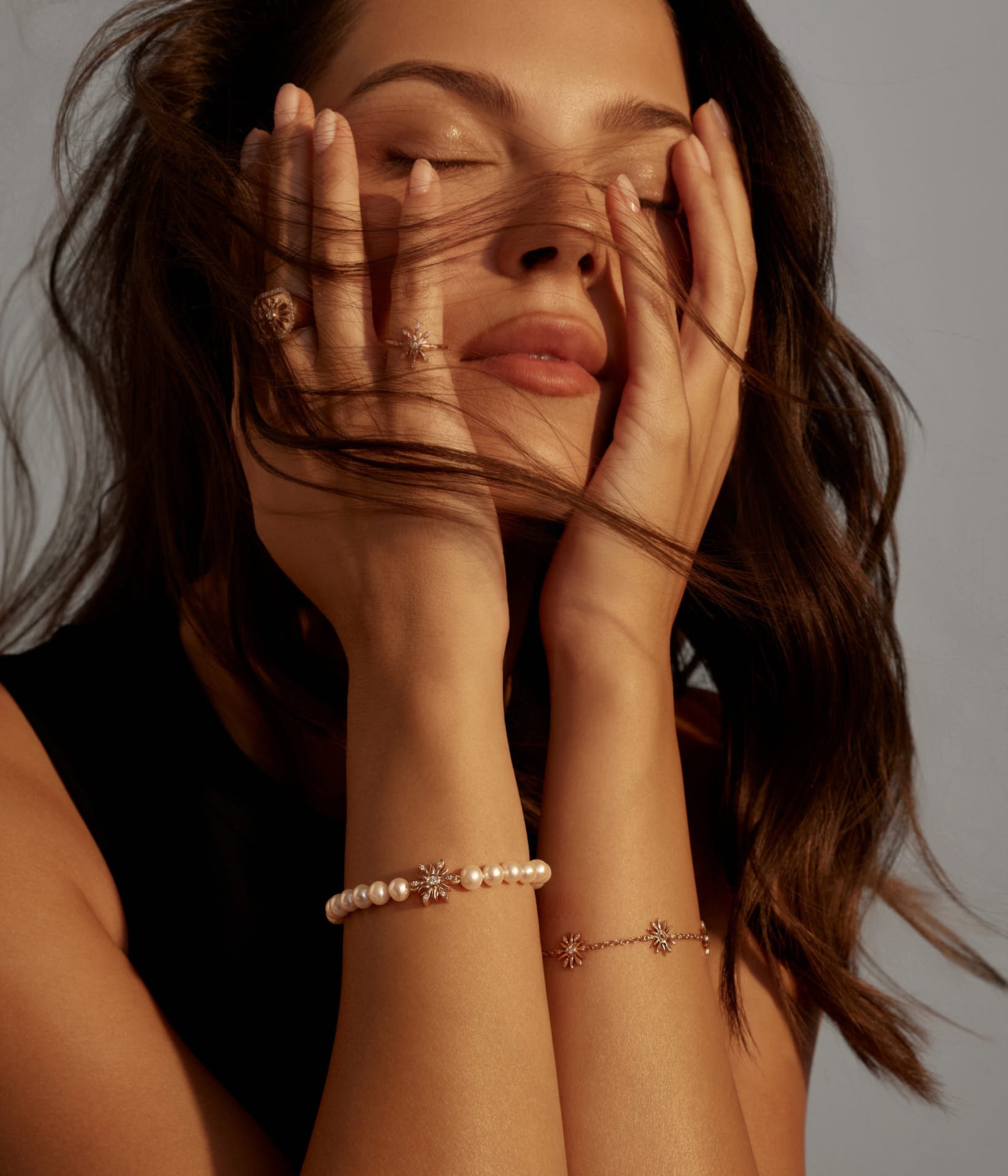 Diamond Sun Charms Bracelet