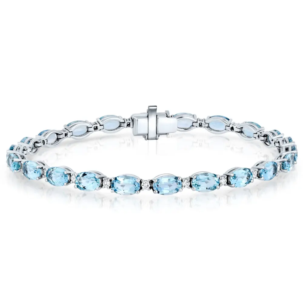 oval aquamarine bracelet