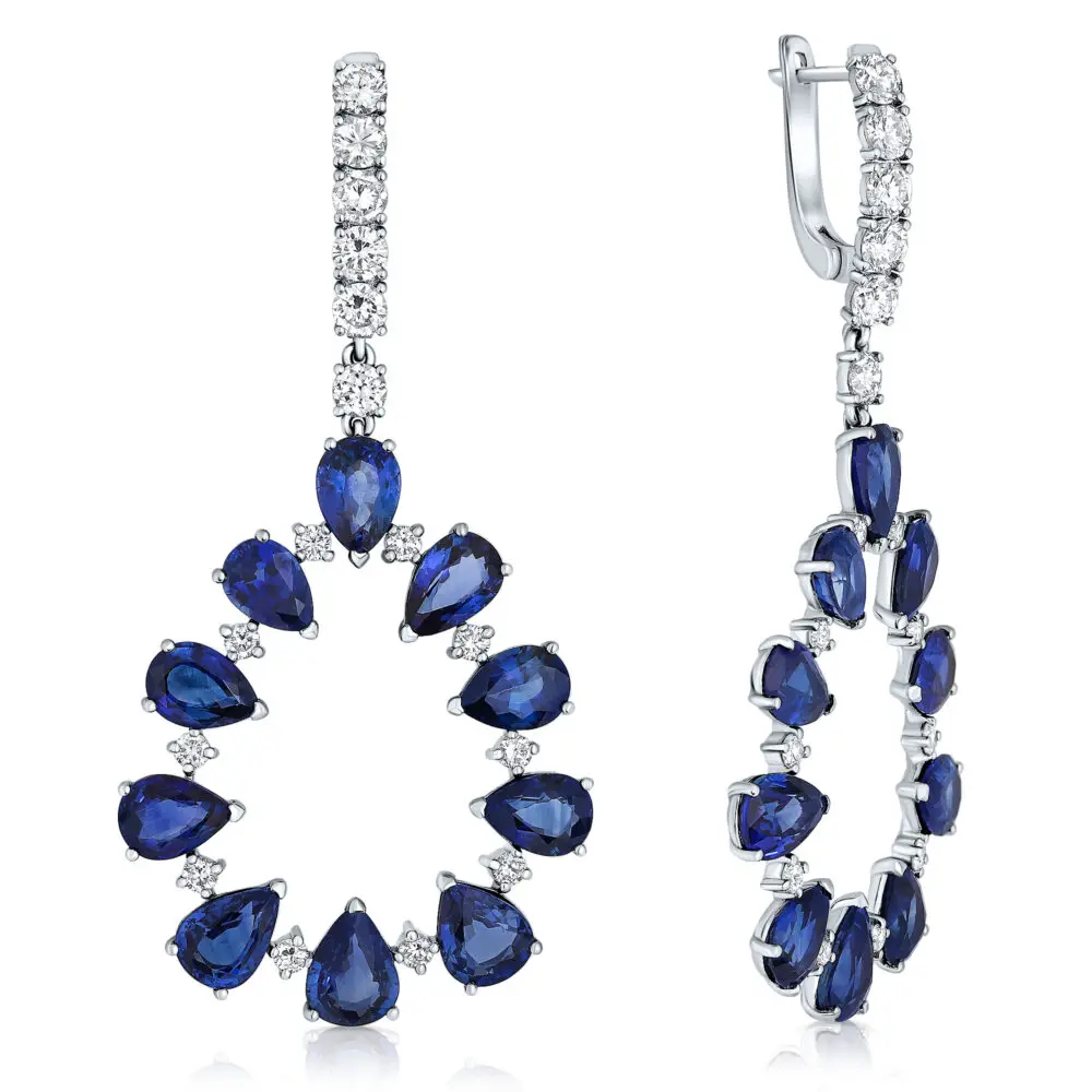 Sapphire and Diamond Earrings