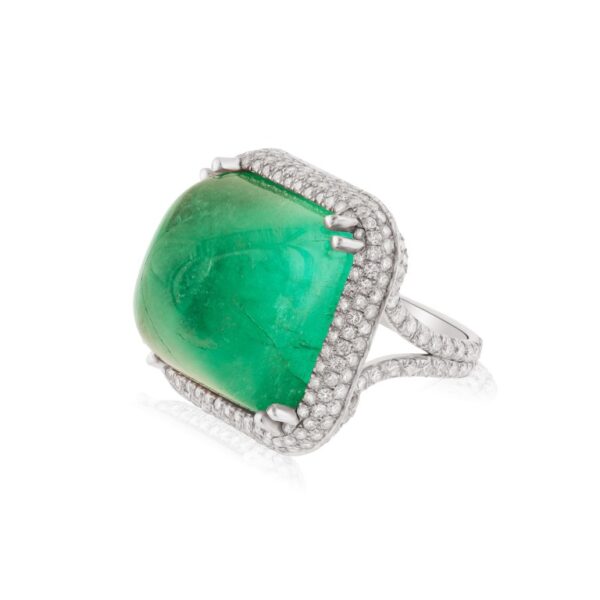 Cabochon Emerald Ring