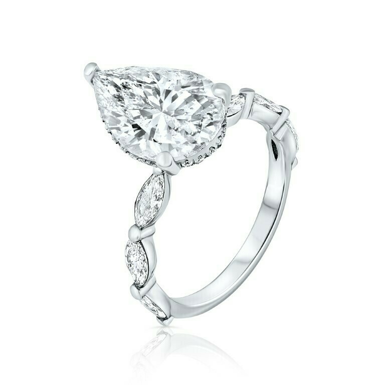 Pear and Marquise Diamond Ring