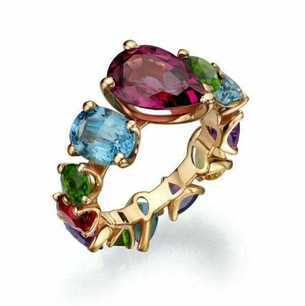 Mixed Gemstone Eternity Ring