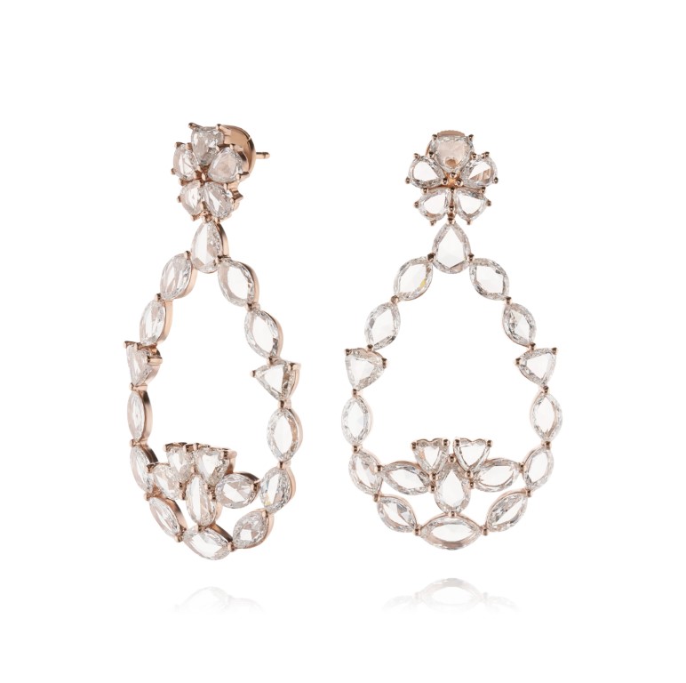 Rose-Cut Diamond Earrings