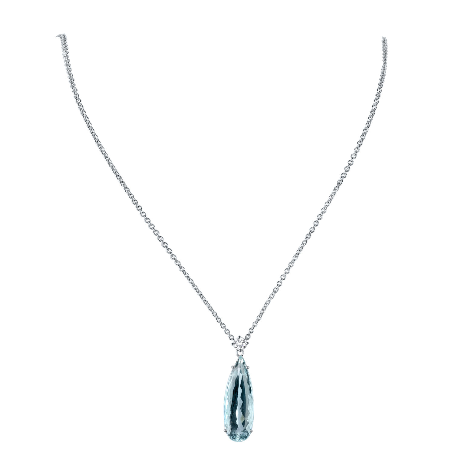 Aquamarine Drop Necklace