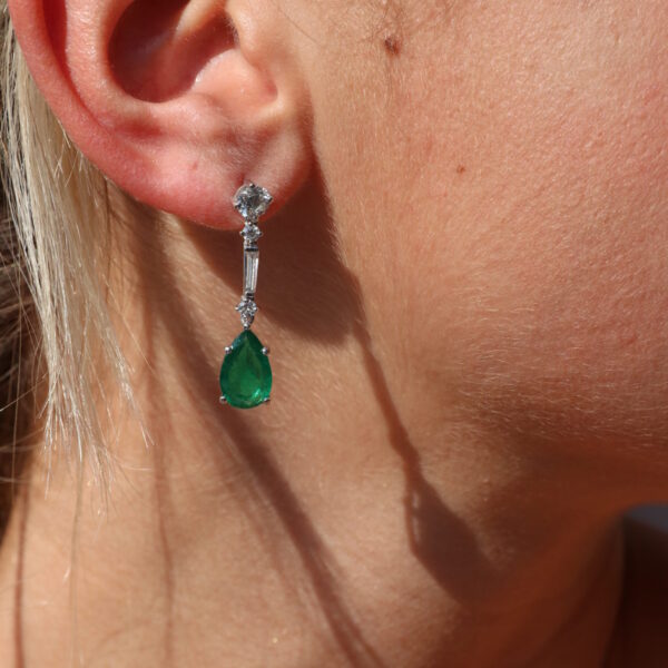 Green Emerald Earrings