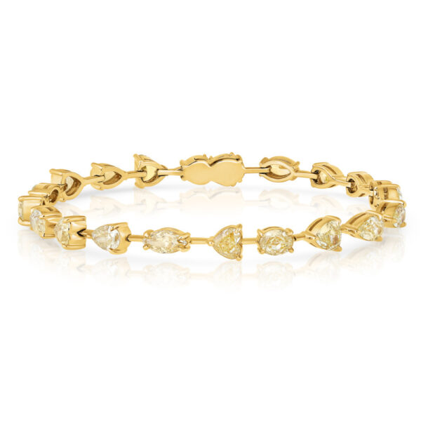 mixed yellow diamonds bracelet