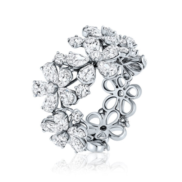 diamond flower ring