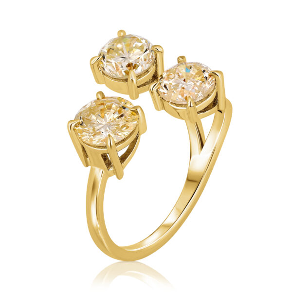 yellow diamonds triple ring