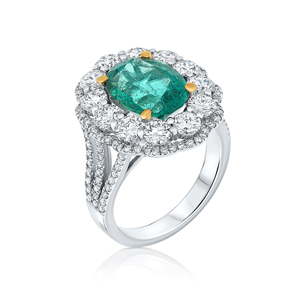 Emerald and Diamond Ring