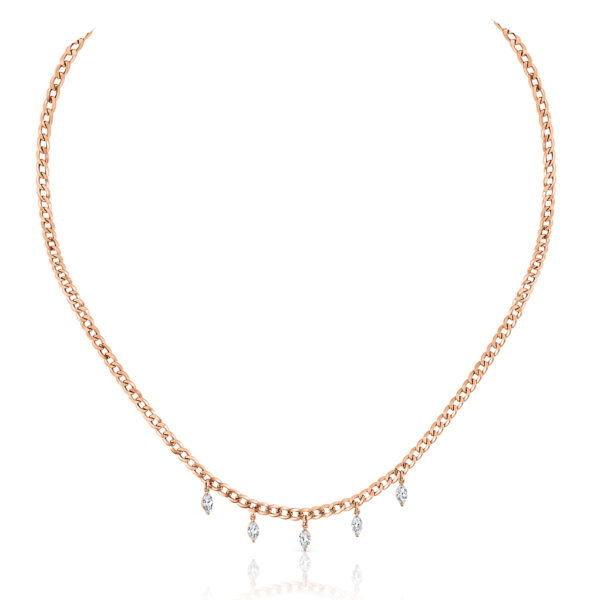 marquise diamonds chain necklace