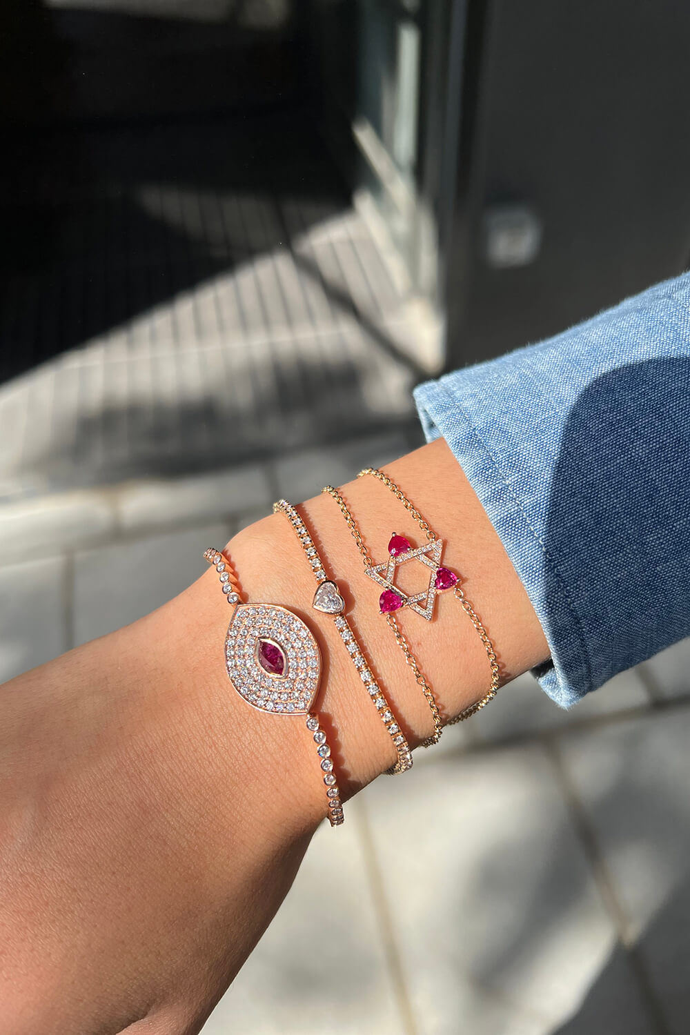 Ruby ‘Star of David’ Bracelet: Modern Chic With Traditional Beauty