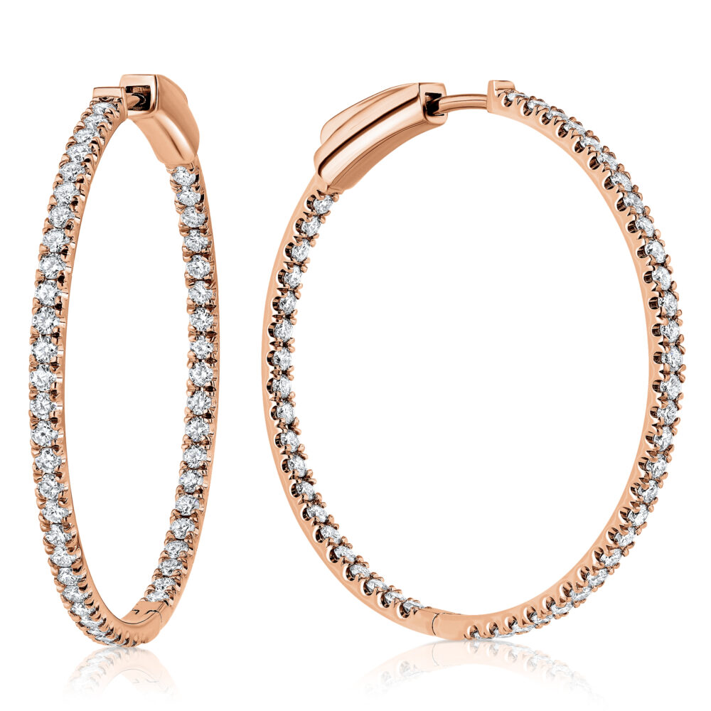 classic diamond hoop earrings