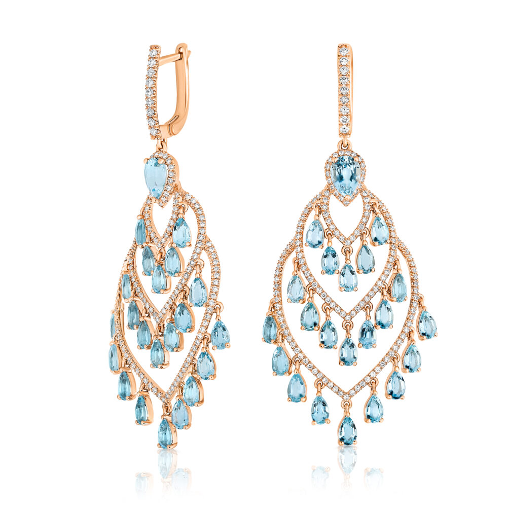 Aquamariene drop earrings