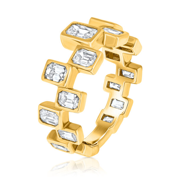 emerald cut yellow diamonds rind