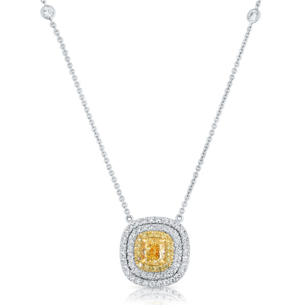 cushion and diamonds pendant