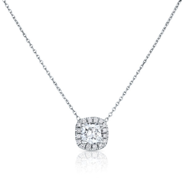 cushion diamond pendant