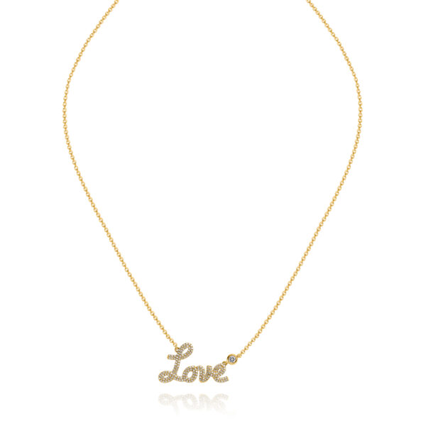 diamonds 'love' necklace