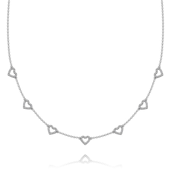 diamonds hearts necklace