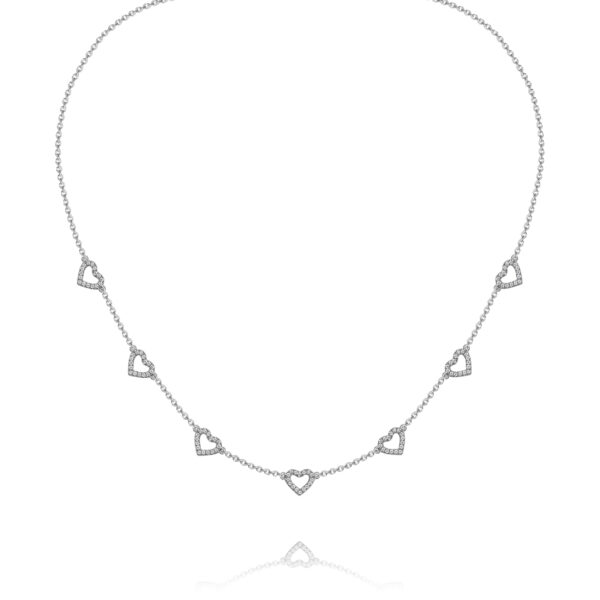 diamonds hearts necklace