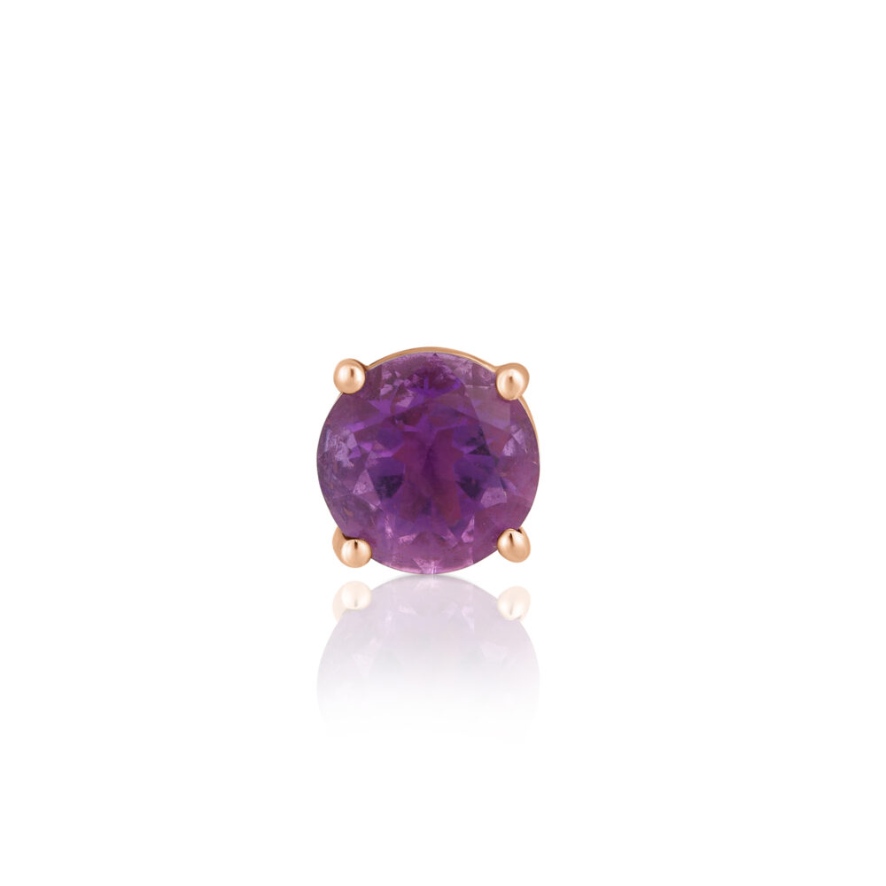 Amethyst Stud Earring