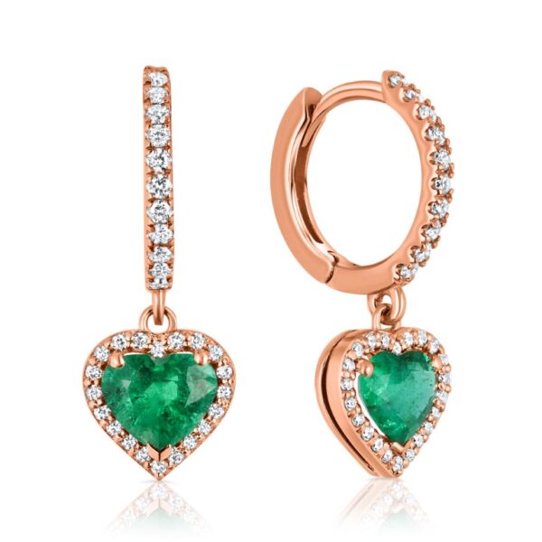 Emerald and Diamond Earrings