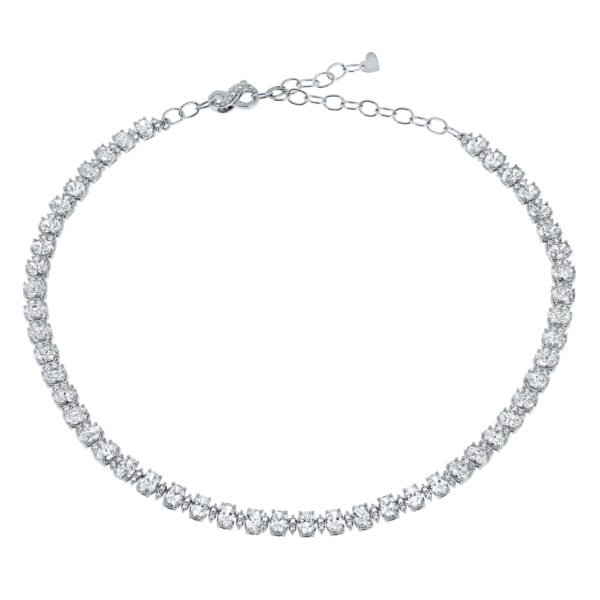 oval shape diamond necklace